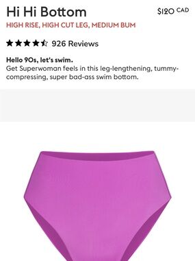 Left On Friday Hi Hi Bottom in Bright Purple